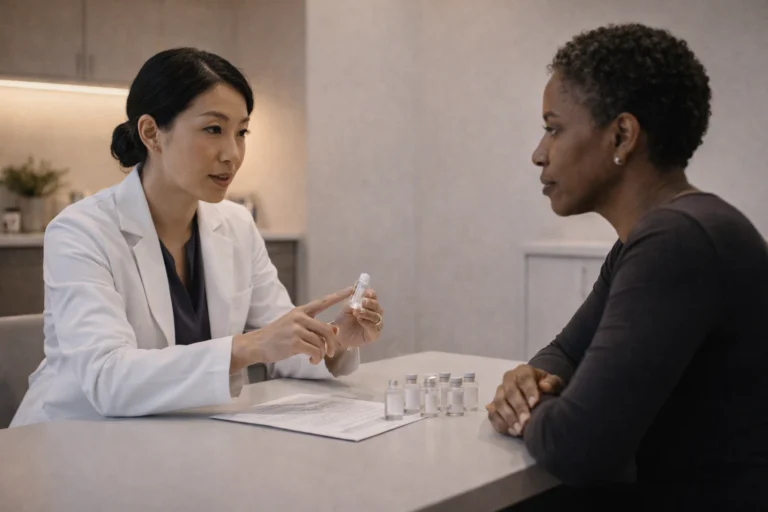 Doctor explaining treatment options during a hormone therapy consultation at Ignite Performance and Health in Chesterfield MO